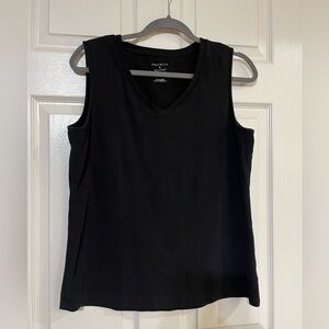 Preswick & Moore Classic Black V-Neck Tank Top Large